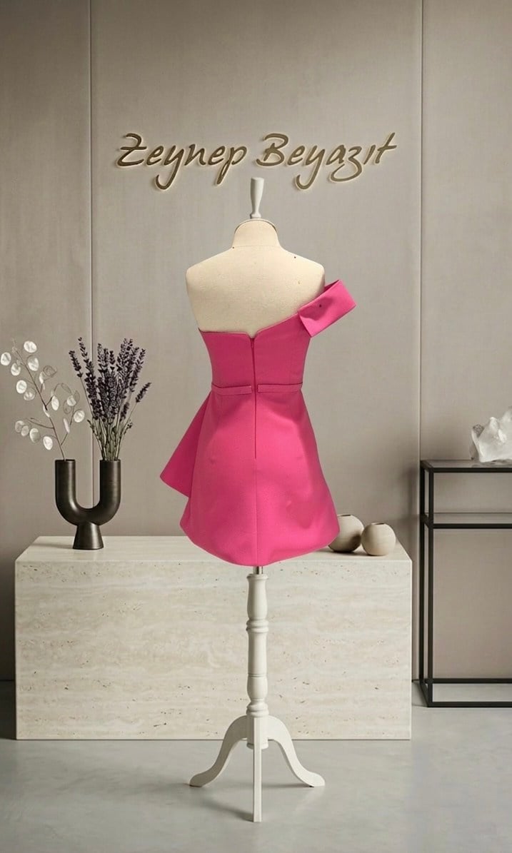 Pembe Mini Elbise