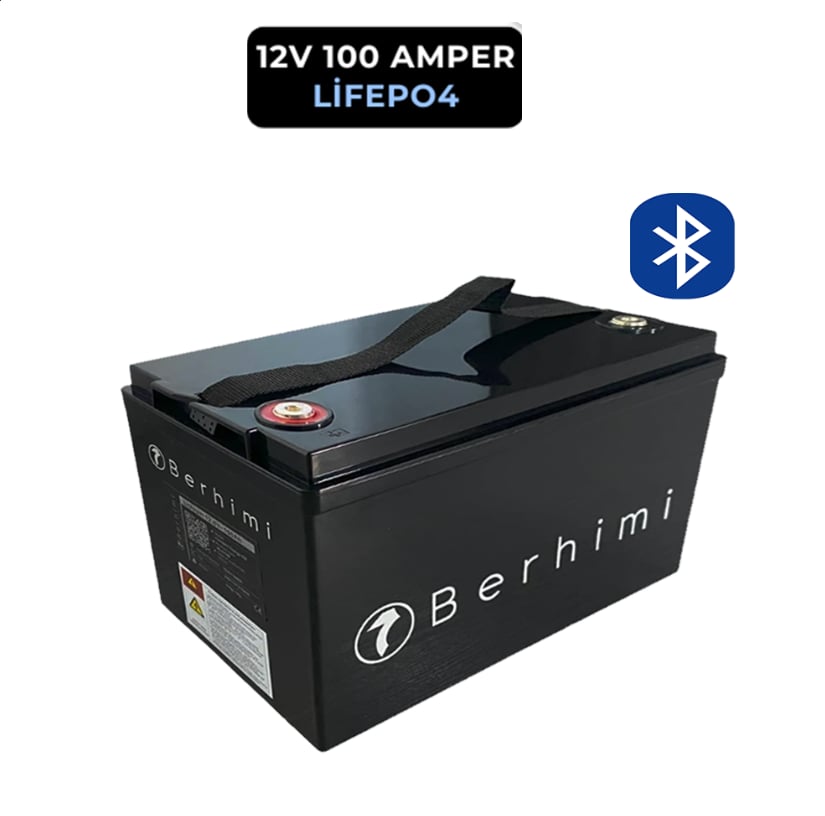 Berhimi 12V Lifepo4 100AH Smart Lityum Akü