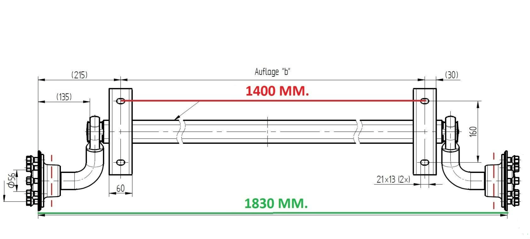 KNOTT 750 KG AKS FRENSİZ TORSİYON DİNGİL