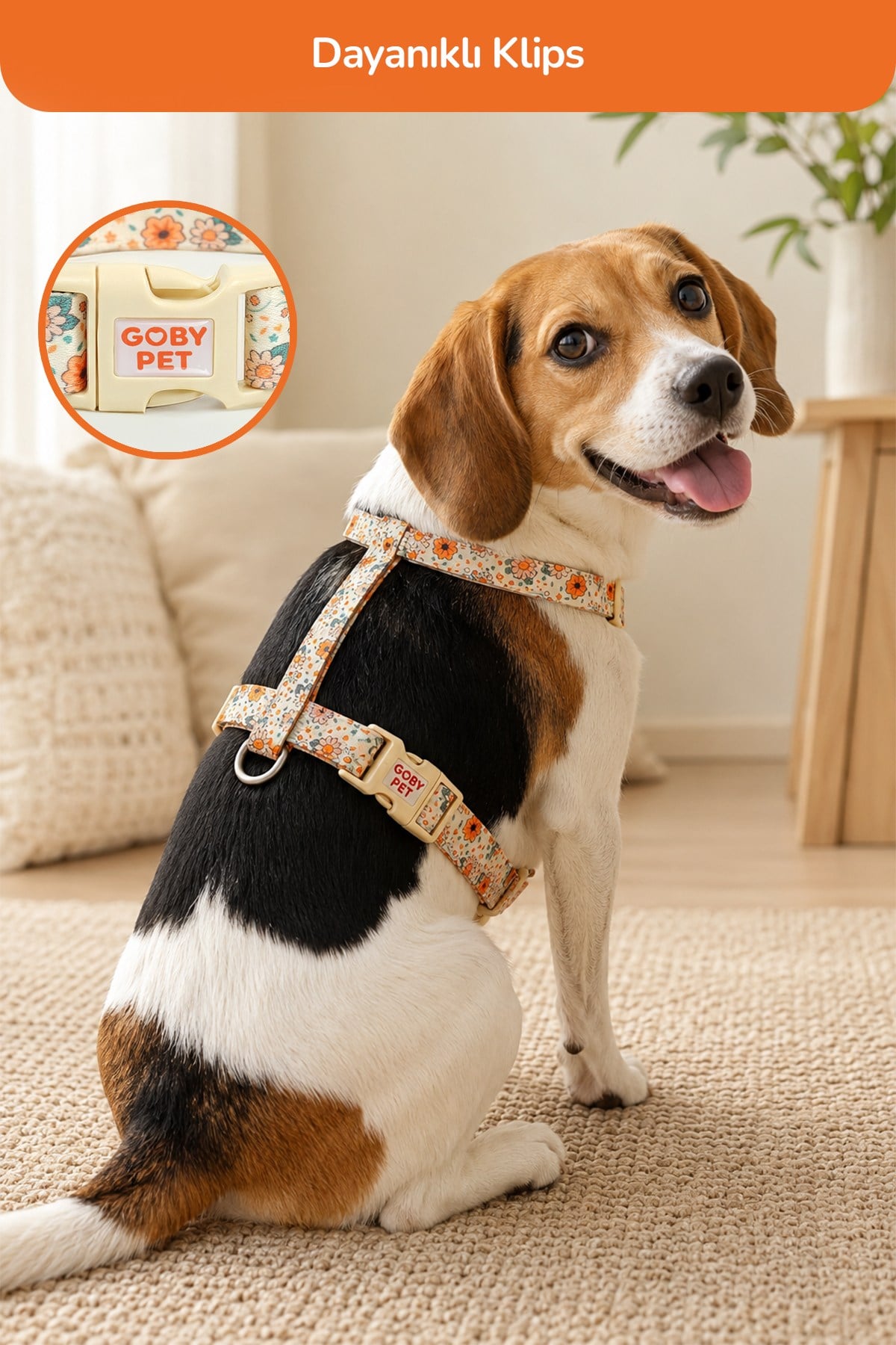 Köpekler İçin Dayanıklı Ve Güvenli, Desenli H Tipi Göğüs Tasması ( 20mm )