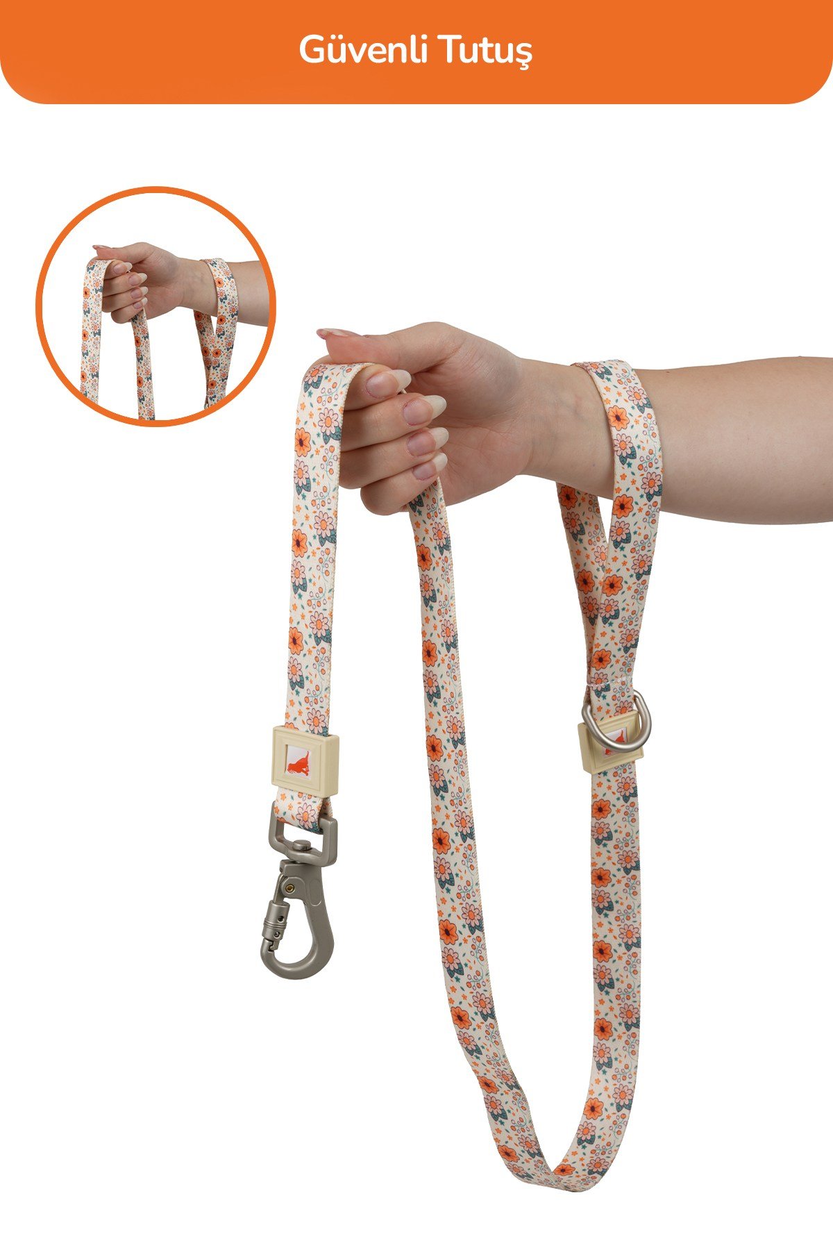 Köpekler İçin Dayanıklı Ve Güvenli, Desenli Gezdirme Tasması ( 25mm )