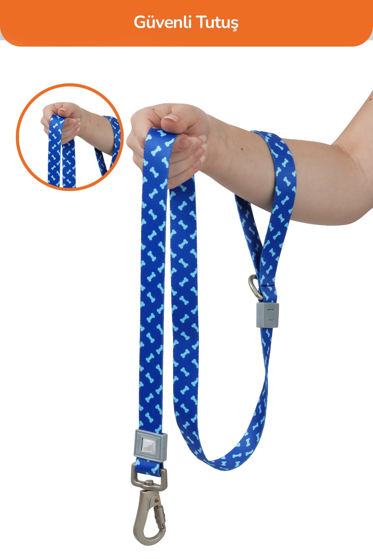 Köpekler İçin Dayanıklı Ve Güvenli, Desenli Gezdirme Tasması ( 25mm )