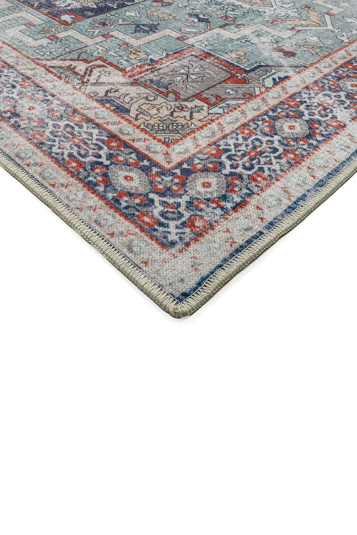 Art Deco Dijital Şönil Halı | Vintage Desenli Halı | Kaymaz Tabanlı | Makinede Yıkanabilir | OART08 160x230
