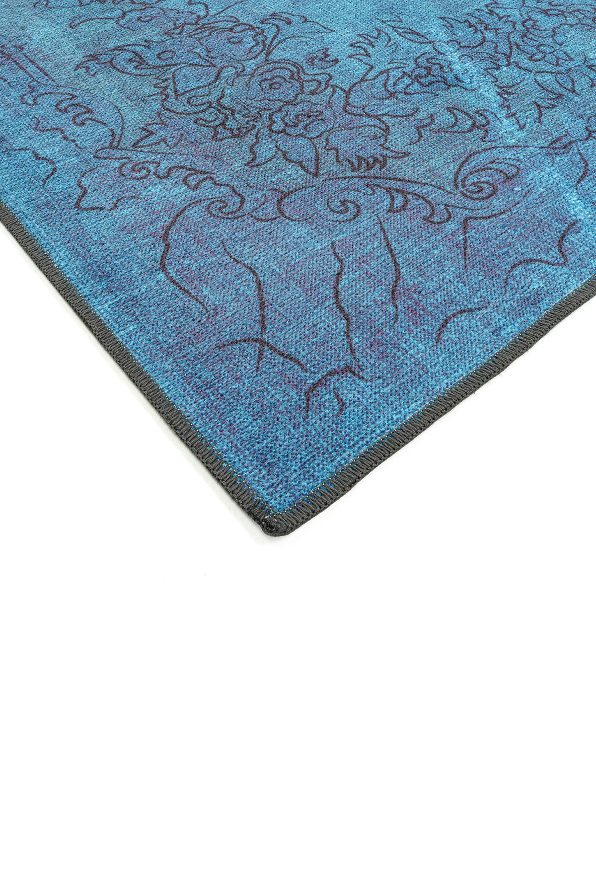 Art Deco Dijital Şönil Halı | Vintage Desenli Halı | Kaymaz Tabanlı | Makinede Yıkanabilir | OART09 160x230