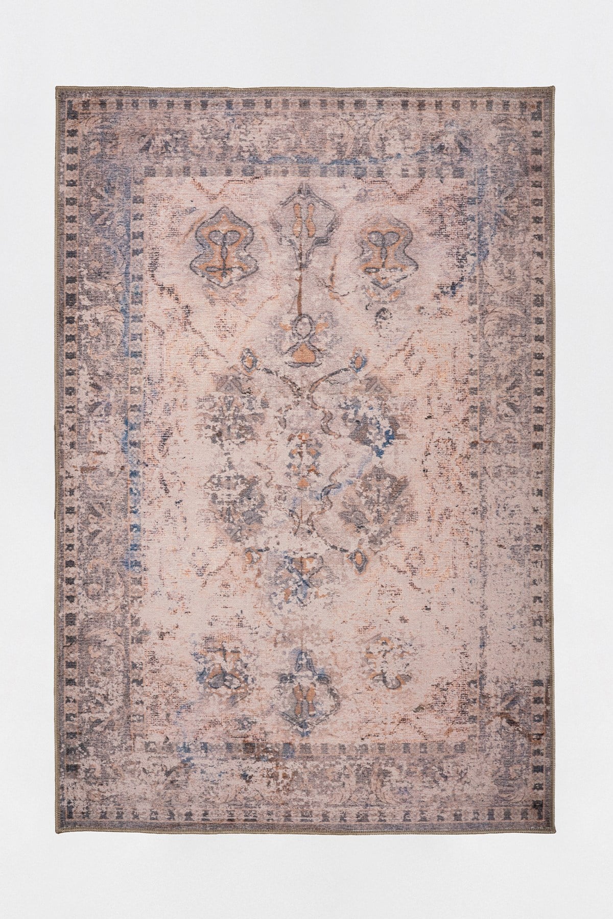 Art Deco Dijital Şönil Halı | Vintage Desenli Halı | Kaymaz Tabanlı | Makinede Yıkanabilir | ART0129