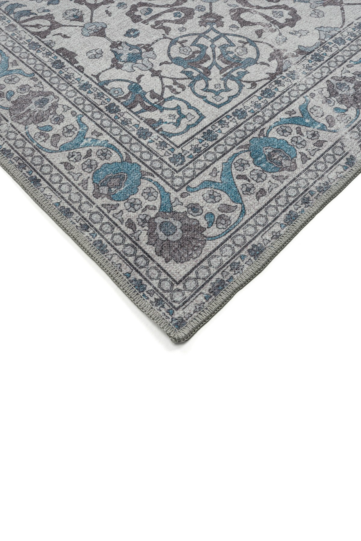Art Deco Dijital Şönil Halı | Vintage Desenli Halı | Kaymaz Tabanlı | Makinede Yıkanabilir | OART19 160x230