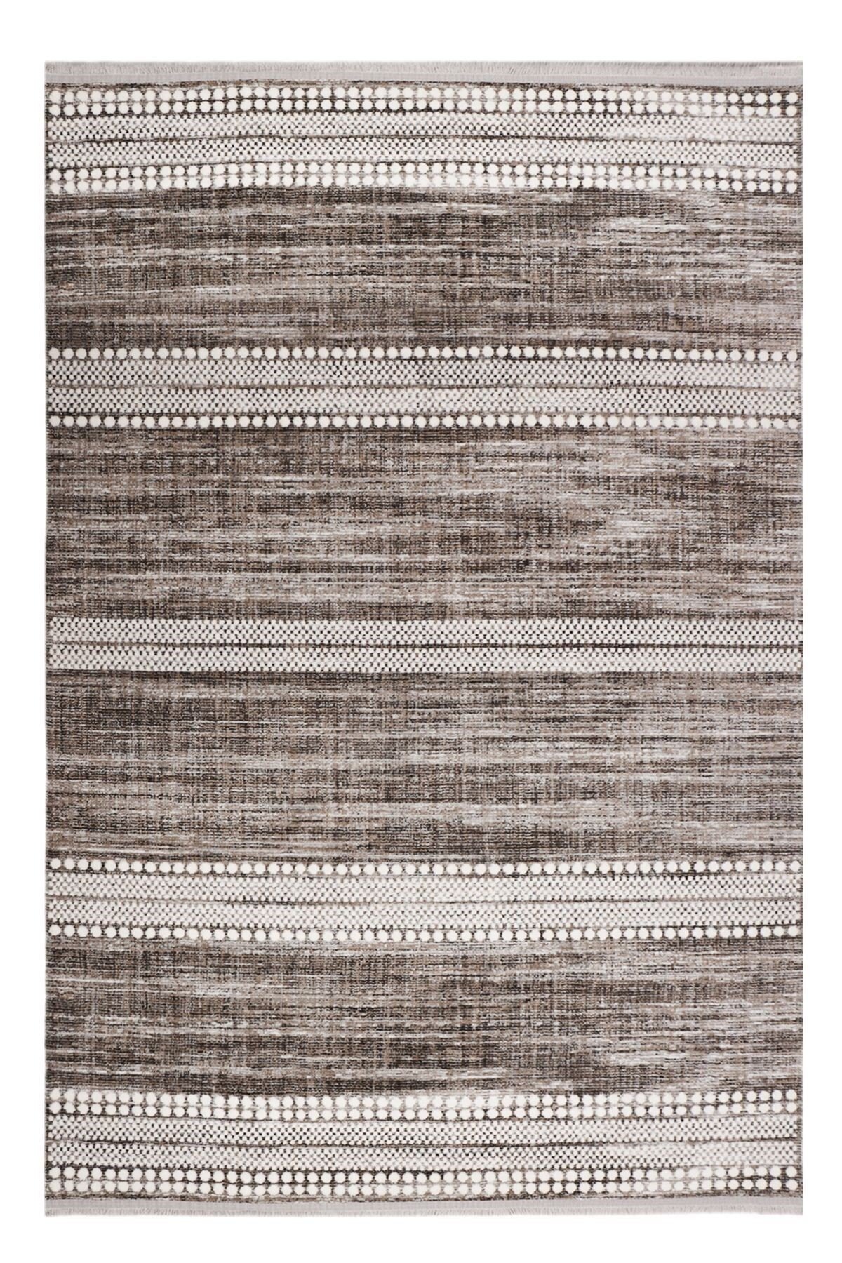 Lazuli Dokuma Halı |Makinede Yıkanabilir Modern Halı|Kilim, Yolluk, Salon, Mutfak Halısı|Vizon|LZL01