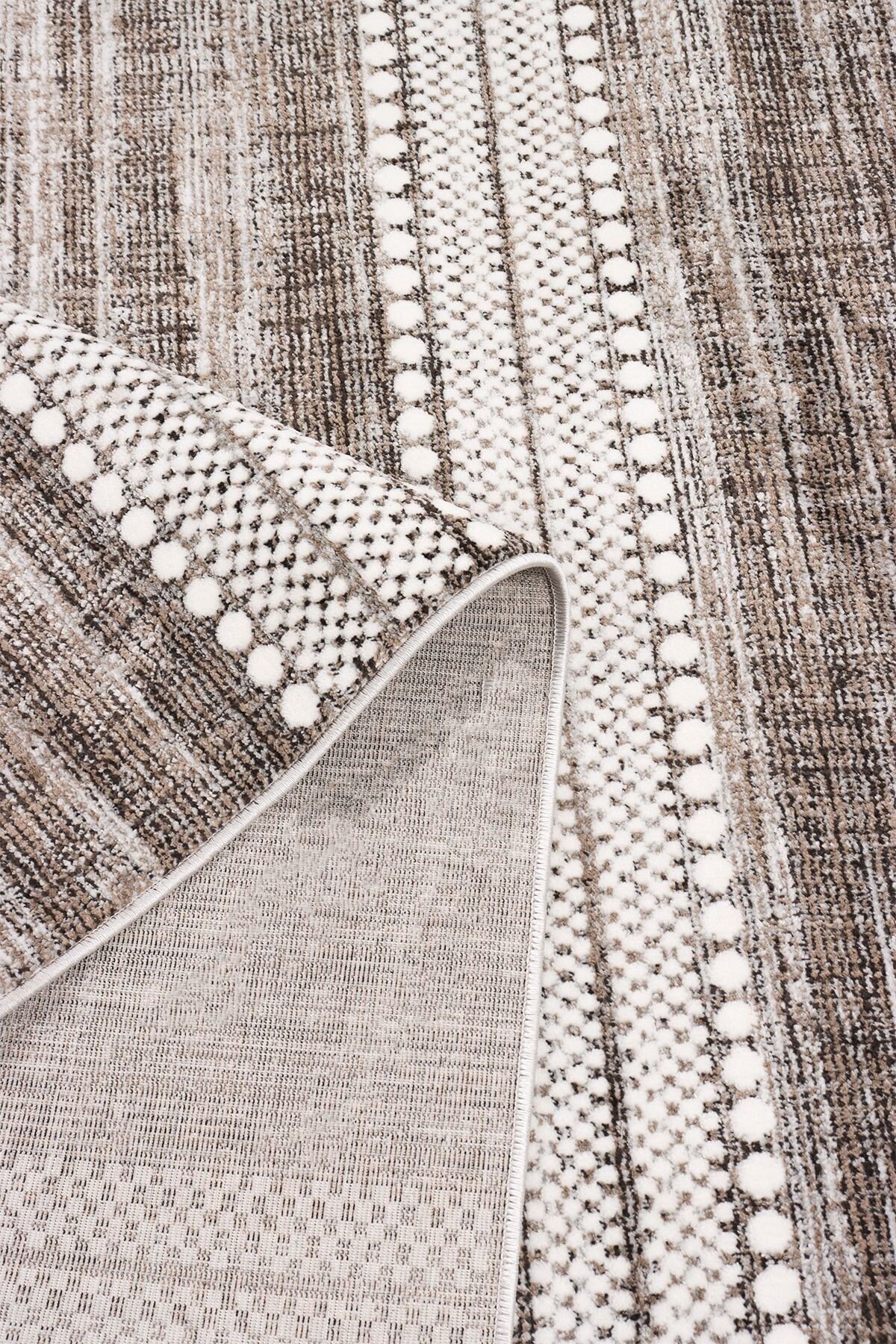 Lazuli Dokuma Halı |Makinede Yıkanabilir Modern Halı|Kilim, Yolluk, Salon, Mutfak Halısı|Vizon|LZL01