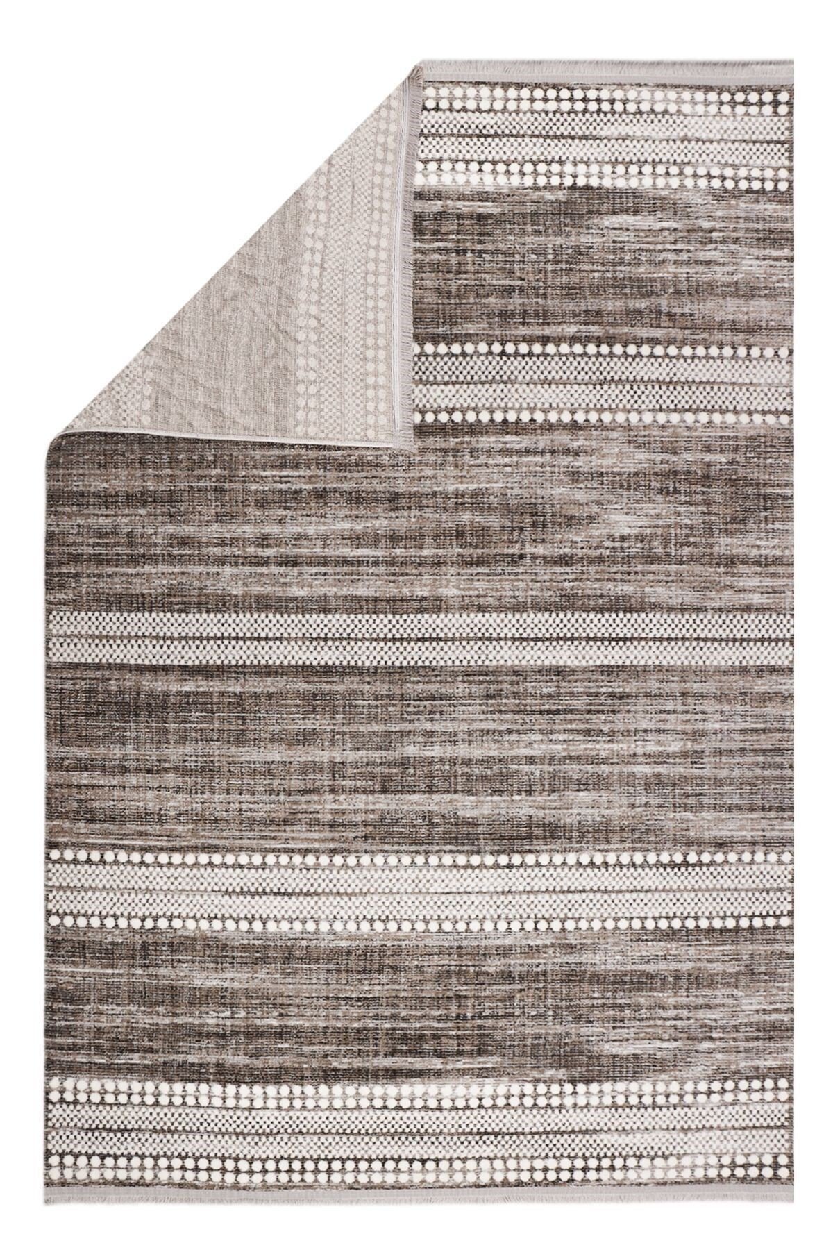 Lazuli Dokuma Halı |Makinede Yıkanabilir Modern Halı|Kilim, Yolluk, Salon, Mutfak Halısı|Vizon|LZL01