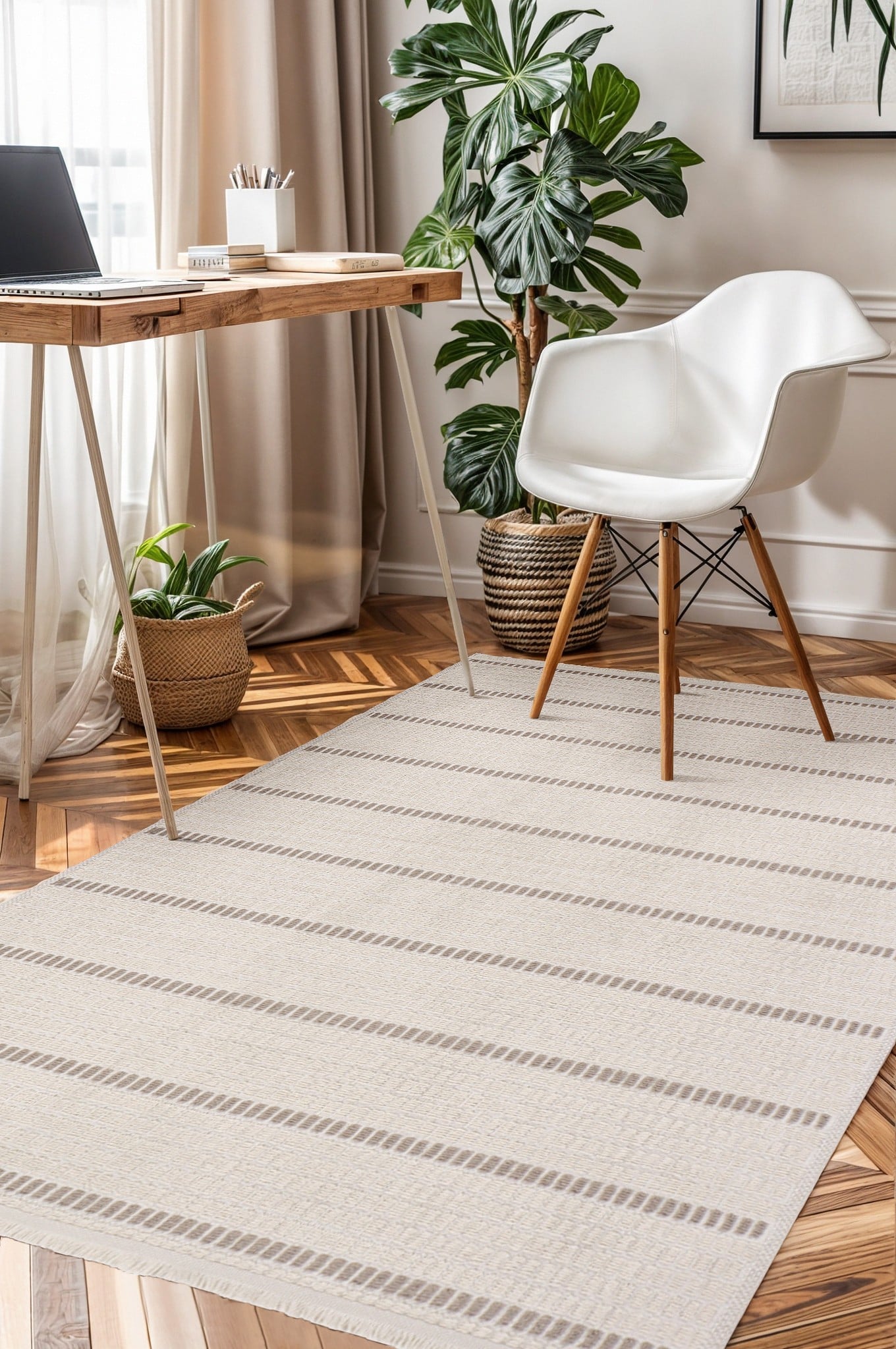 Lima Pamuk Dokuma Halı |Kaymaz Tabanlı |Makinede Yıkanabilir Modern Halı |Kilim, Yolluk | LMA02
