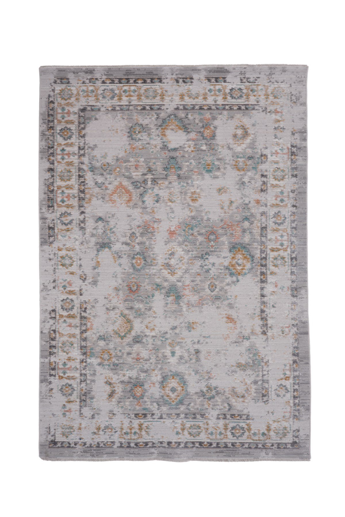 Lorien Vintage Dokuma Halı | Eskitme Desenli Pamuk Tabanlı Halı | Modern Salon Halısı | LOR01