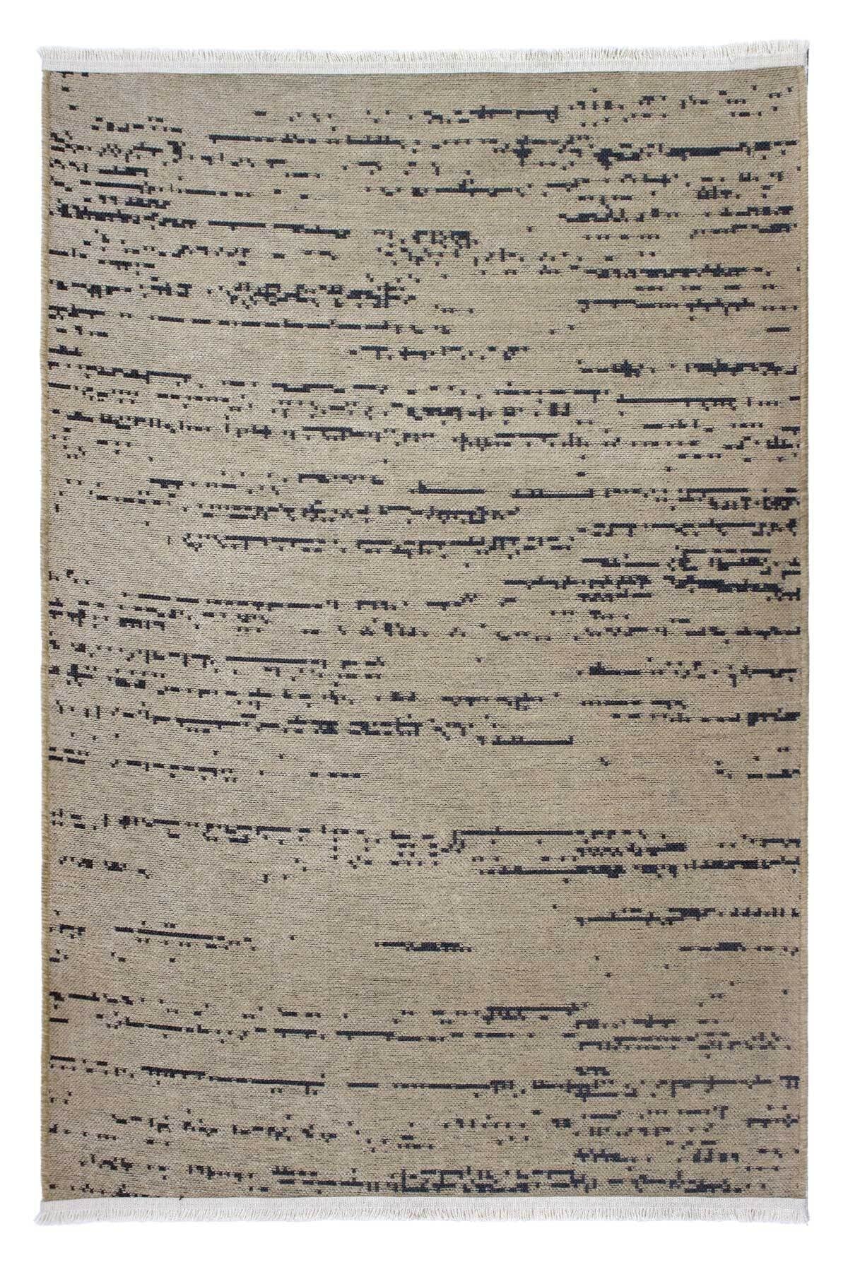 Pera Şönil Dokuma Halı |Kaymaz Tabanlı Makinede Yıkanabilir Halı |Modern Salon Halısı |Vizon|PER01