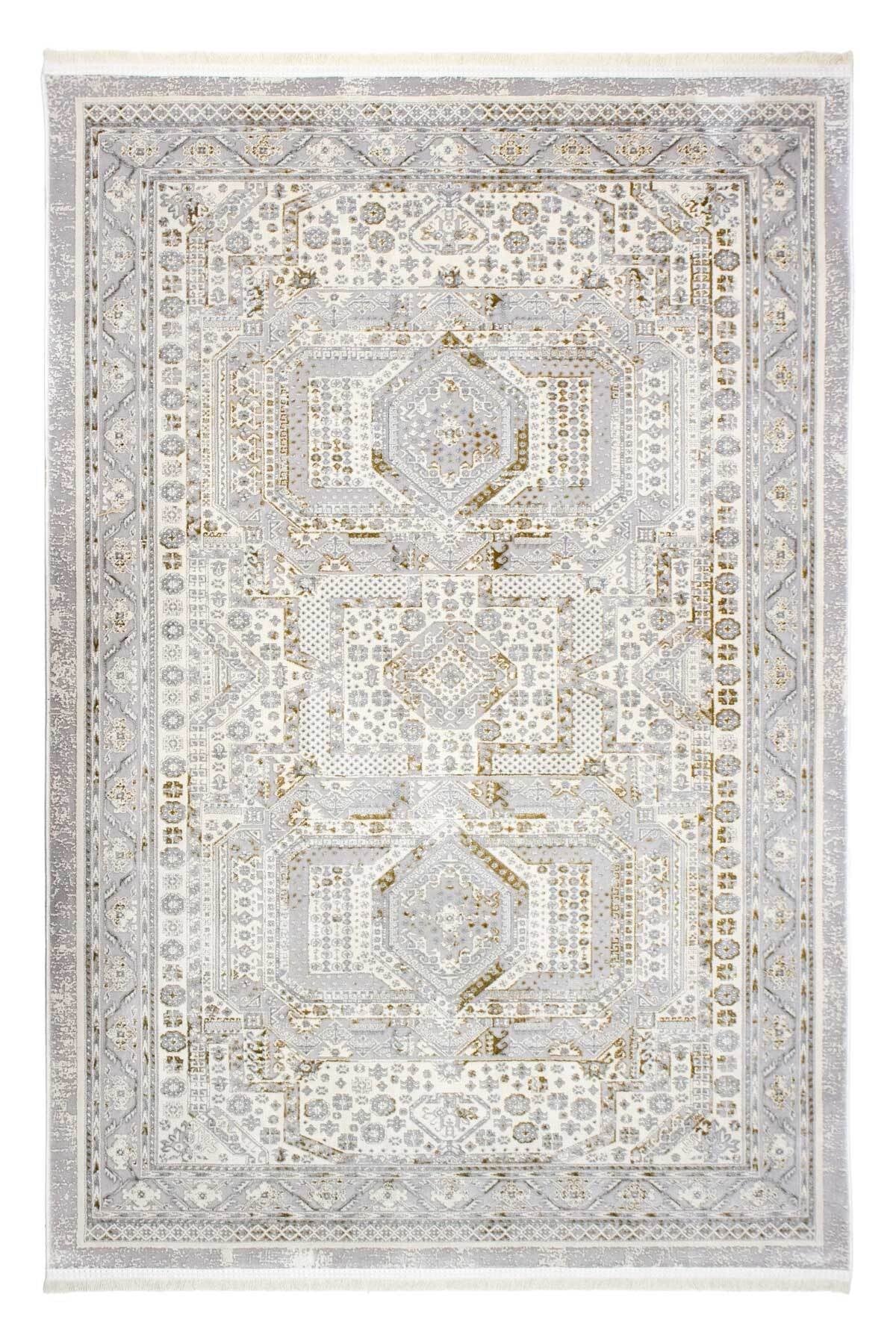 Serina Kadife Dokuma Halı | Kaymaz Tabanlı | Makinede Yıkanabilir | Modern Halı | Gold |SRN01