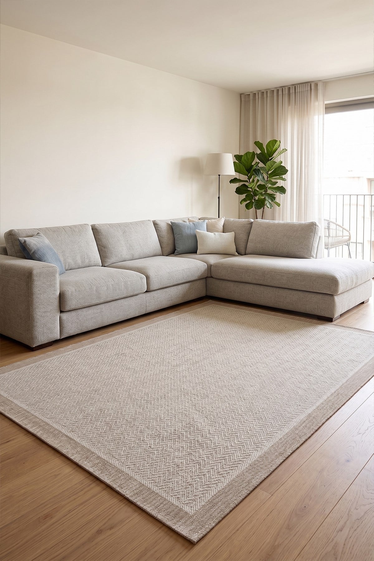 Sisal Plus Hasır Dokuma Halı | Kaymaz Tabanlı Mutfak Halısı|Leke Tutmaz Halı |Bordürlü Modern Salon Halısı | EB458