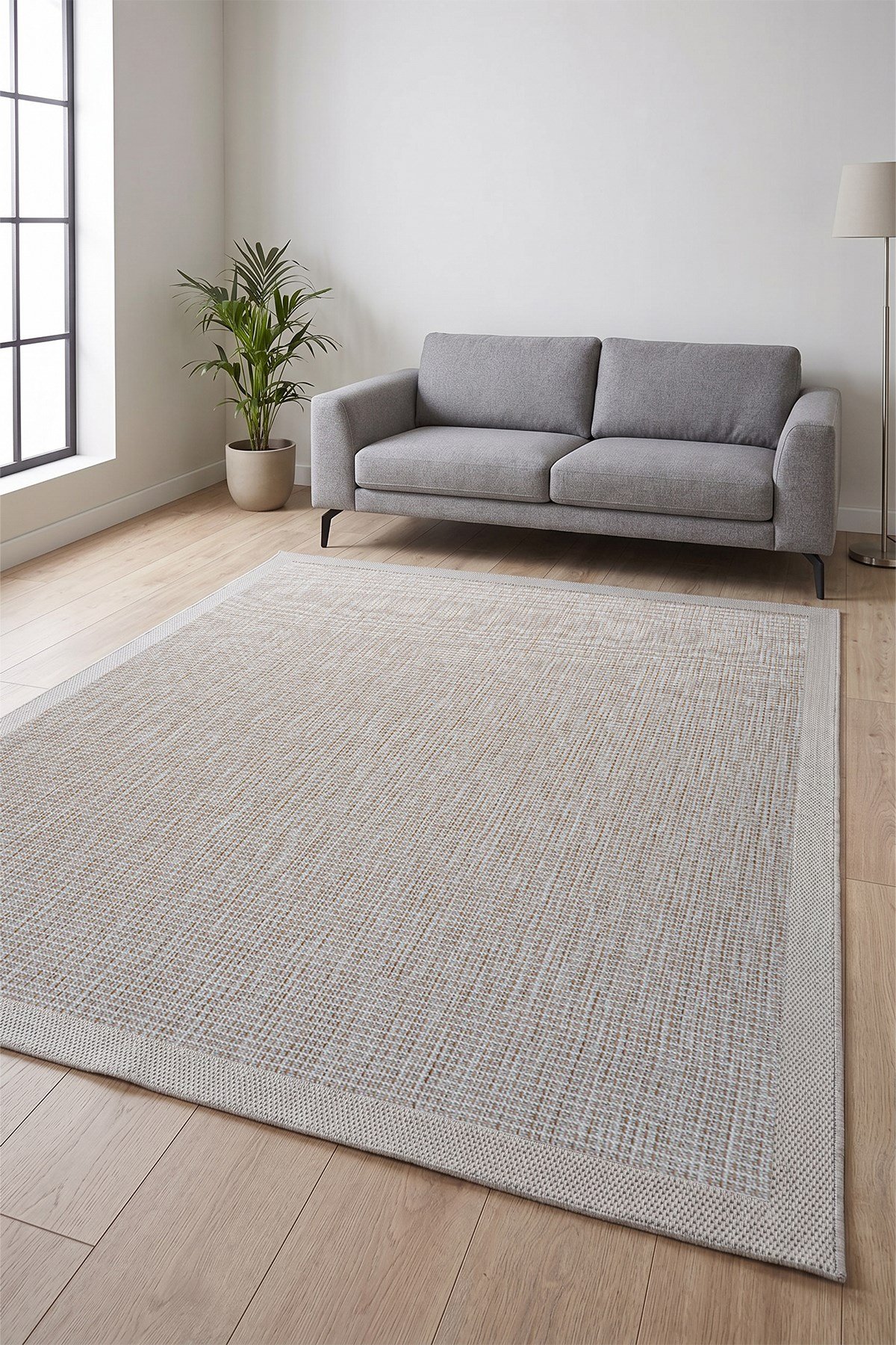 Sisal Plus Hasır Dokuma Halı | Kaymaz Tabanlı Mutfak Halısı|Leke Tutmaz Halı |Bordürlü Modern Salon Halısı | EB459