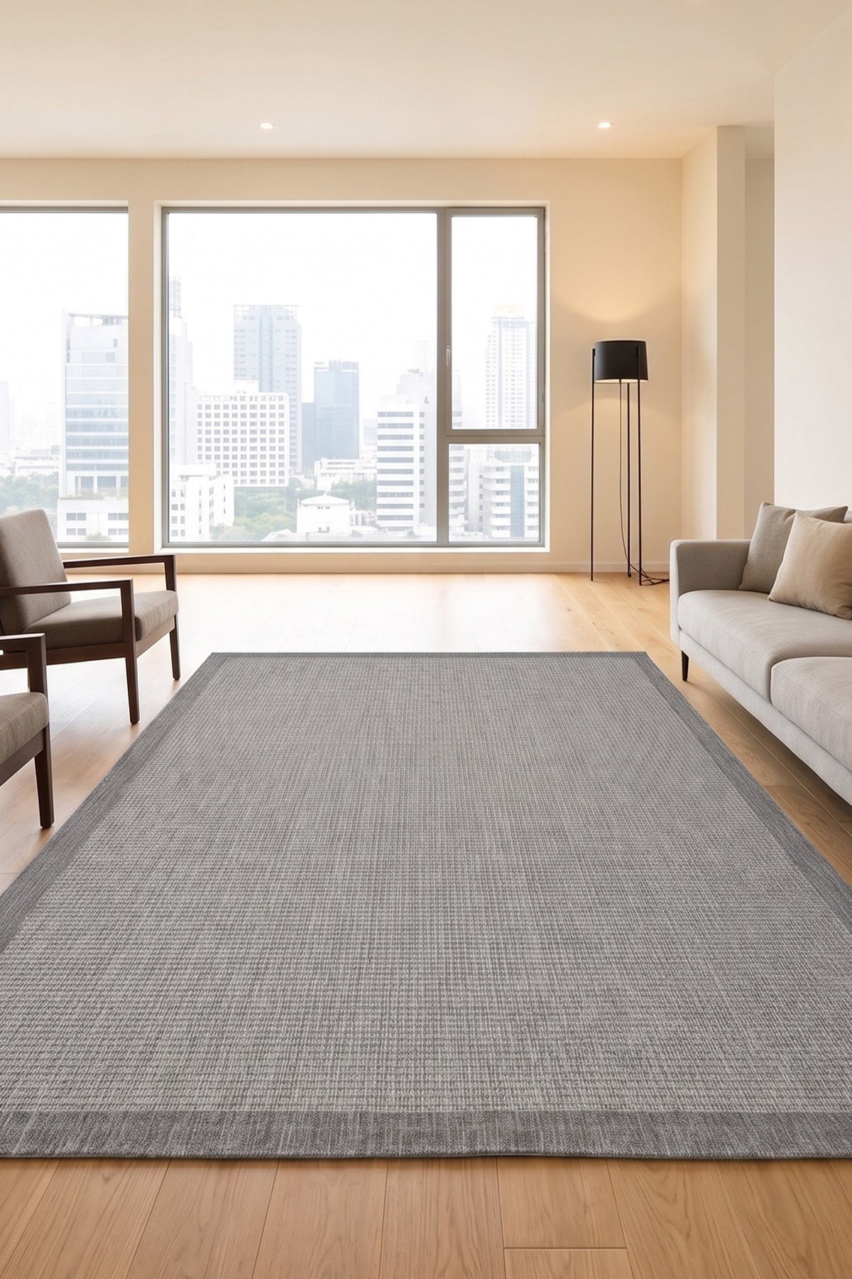 Sisal Plus Hasır Dokuma Halı | Kaymaz Tabanlı Mutfak Halısı|Leke Tutmaz Halı |Bordürlü Modern Salon Halısı | EB459