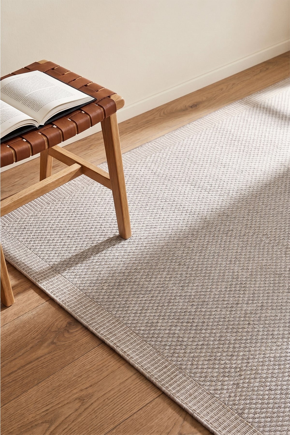 Sisal Plus Hasır Dokuma Halı | Kaymaz Tabanlı Mutfak Halısı|Leke Tutmaz Halı |Bordürlü Modern Salon Halısı | EB455