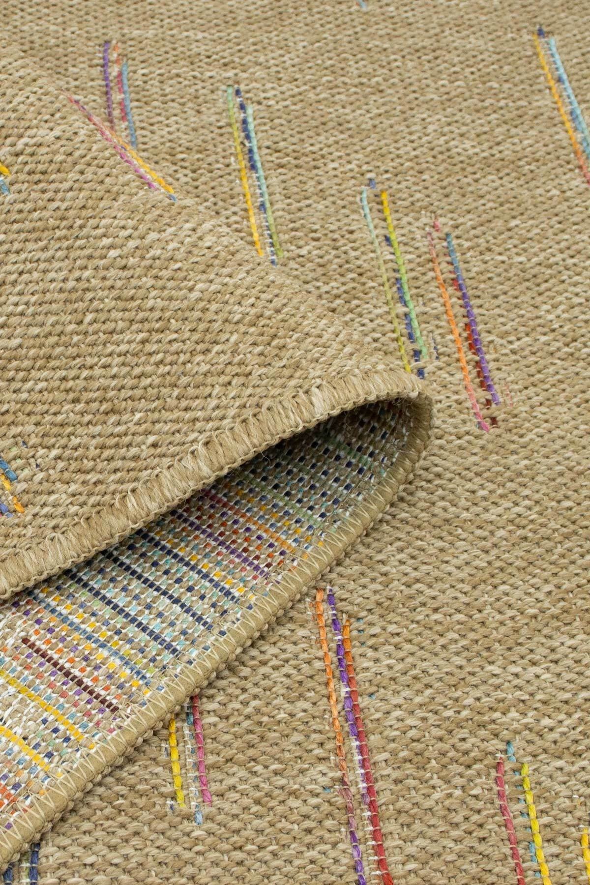 Sisal Vibe Hasır Dokuma Halı | Makinede Yıkanabilir | Kaymaz Tabanlı | Kolay Temizlenen Halı SSV01