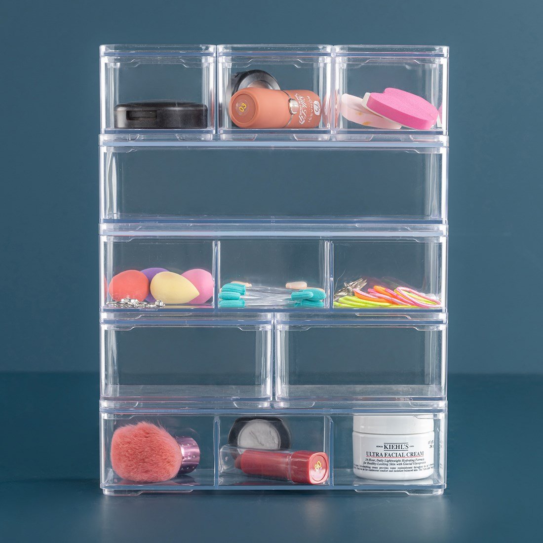 21cm Kapaklı Blok Organizer (3 Bölmeli)