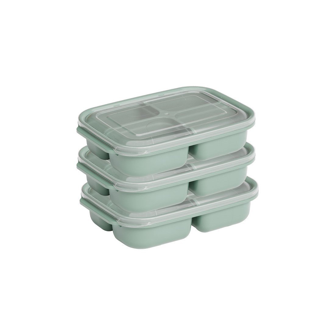 3 lü 1750 ml 4 Bölme Dikdörtgen Easy Keep Set