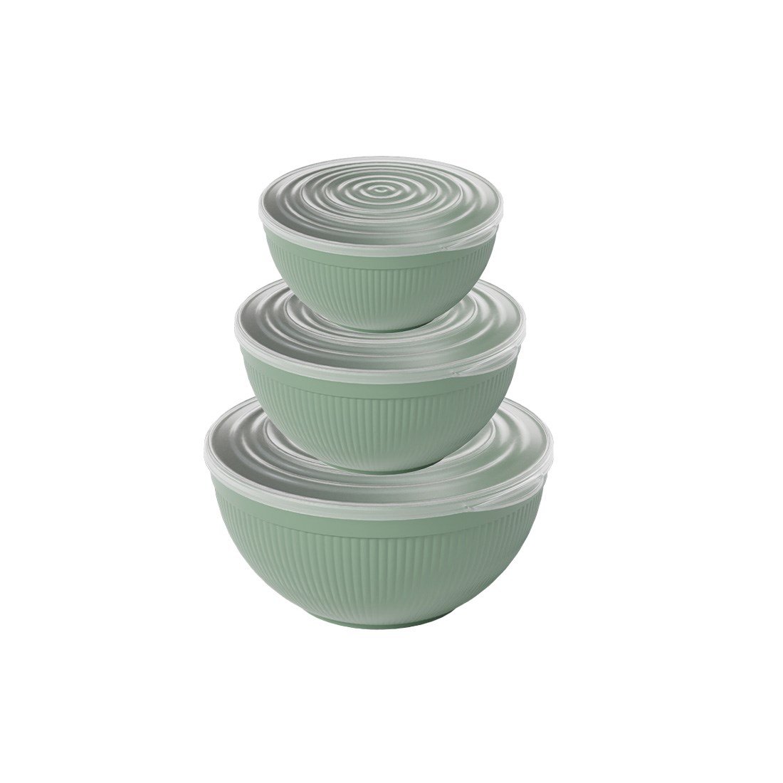3 lü Derin Line Chef Kapaklı Kase Set (3200,4200,5500)