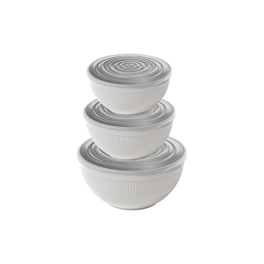 3 lü Derin Line Chef Kapaklı Kase Set (3200,4200,5500)