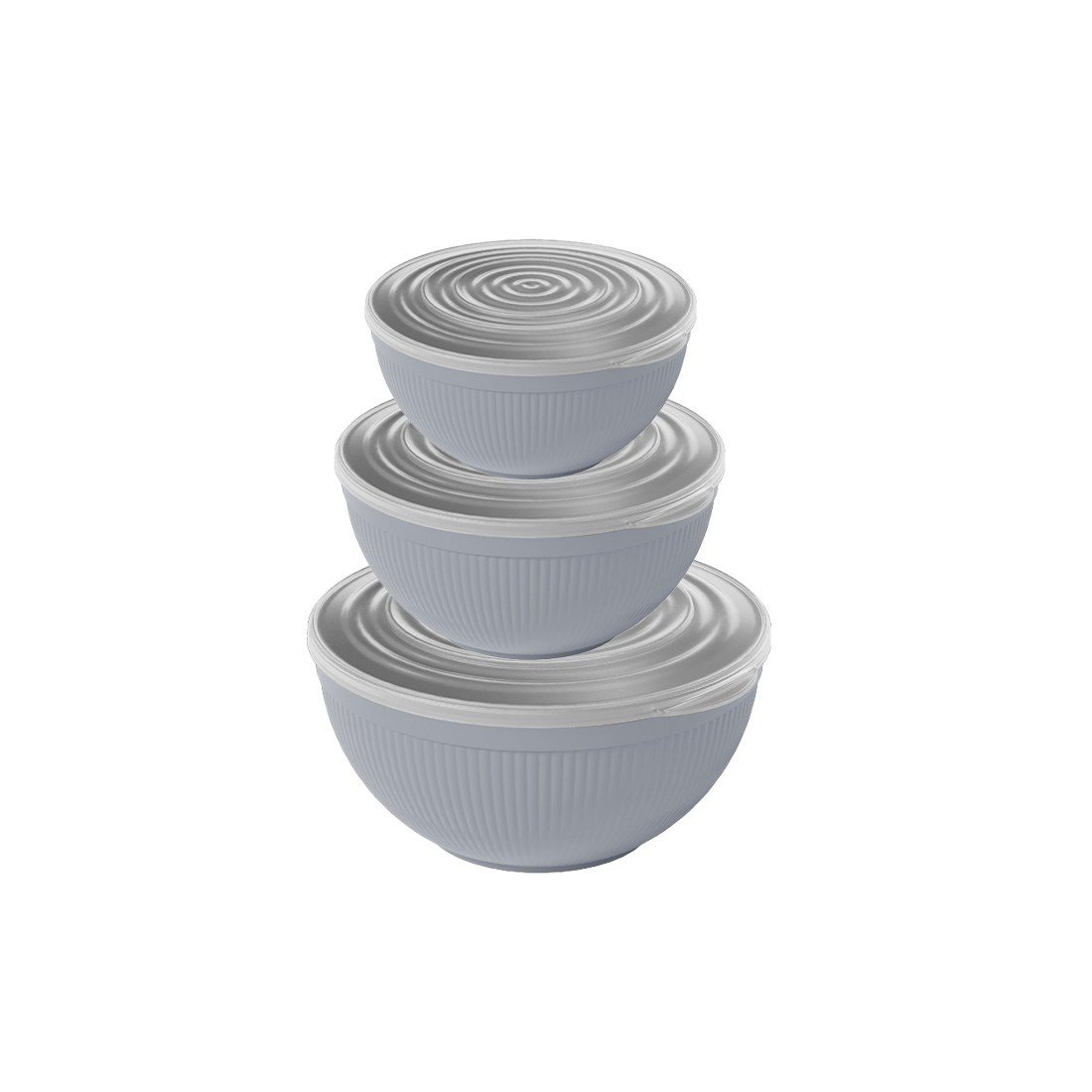 3 lü Derin Line Chef Kapaklı Kase Set (3200,4200,5500)