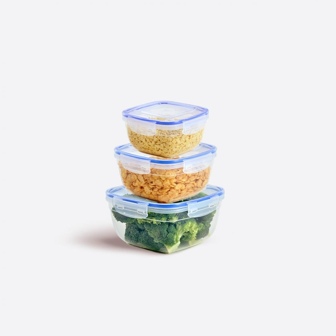 3 Parça Contalı Kare Set (900-1500-2400 ml)