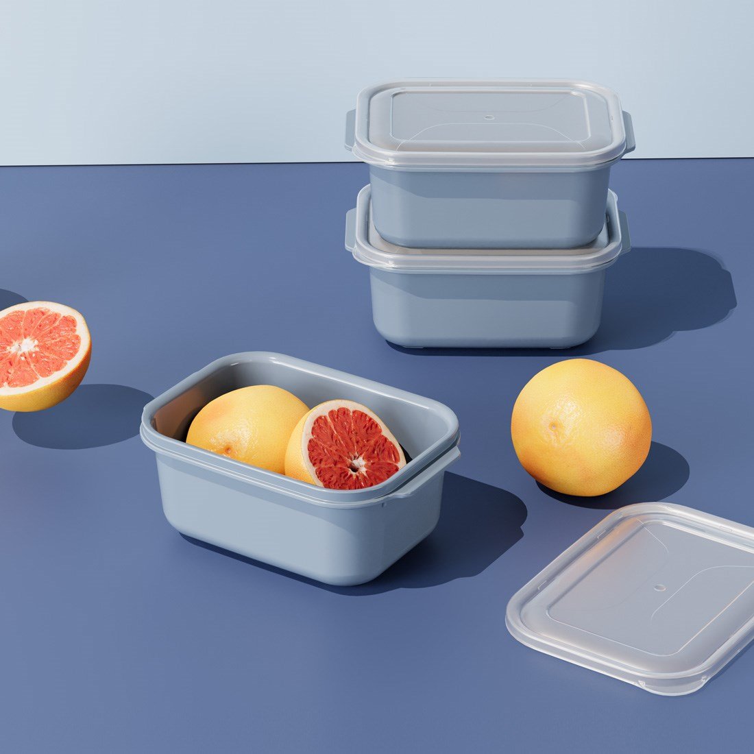 3 Parça Easy Keep Dikdörtgen Set ( 3 x 2000 ml )