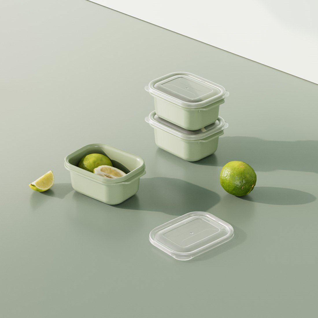 3 Parça Easy Keep Dikdörtgen Set ( 3 x 500 ml )