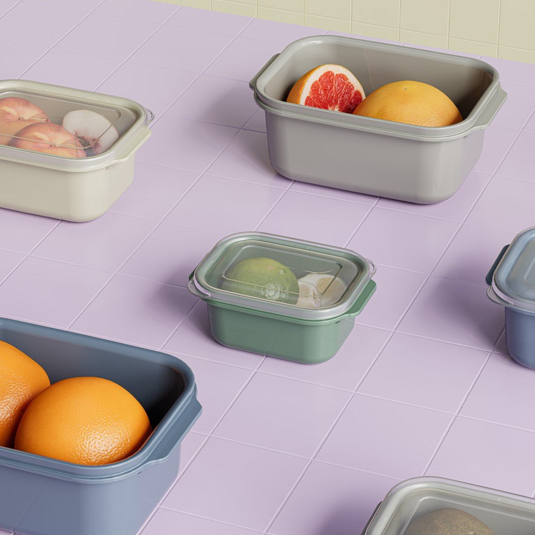 3 Parça Easy Keep Dikdörtgen Set ( 500 x 1000 x 2000 ml )