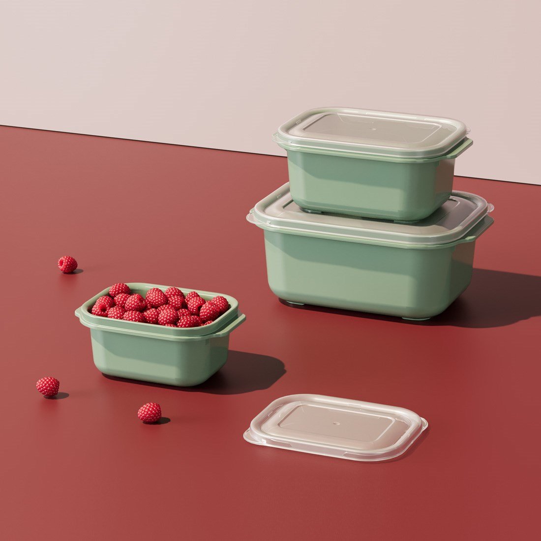 3 Parça Easy Keep Dikdörtgen Set ( 500 x 1000 x 2000 ml )