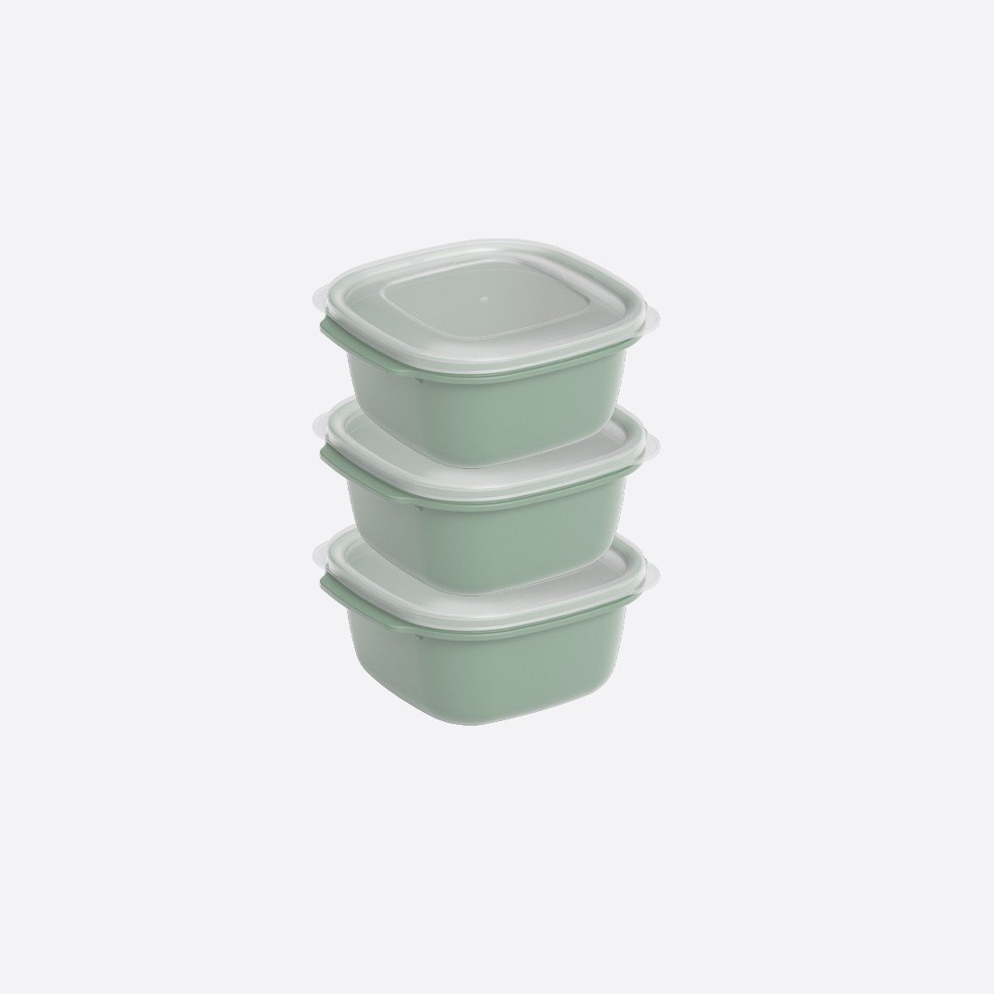 3 Parça Easy Keep Kare Set (3 x 550 ml)
