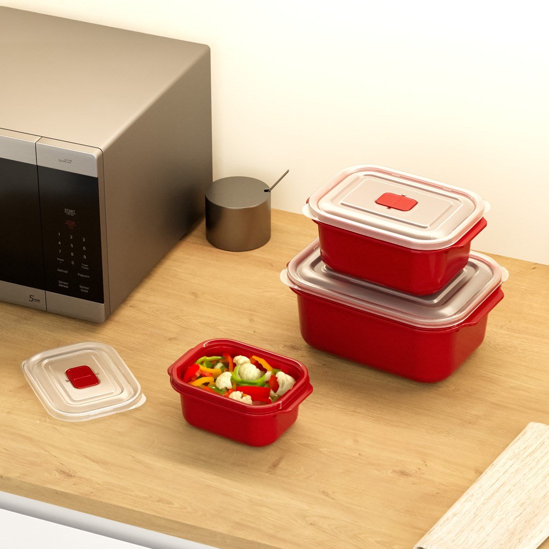 3 Parça Heat'n Go Dikdörtgen Set ( 500 x 1000 x 2000 ml )