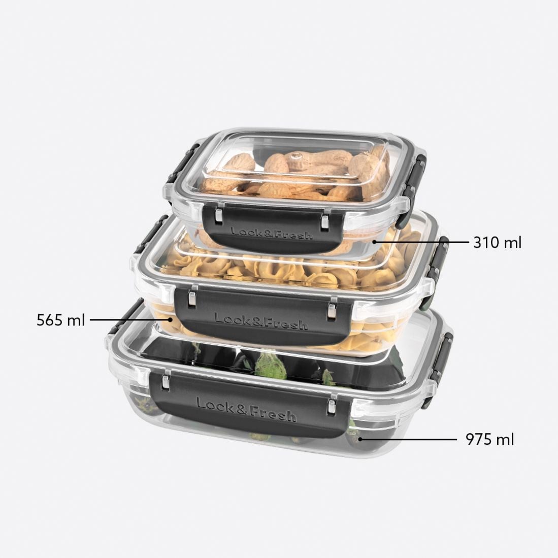 3 Parça Master Dikdörtgen Set (310-565-975 ml)