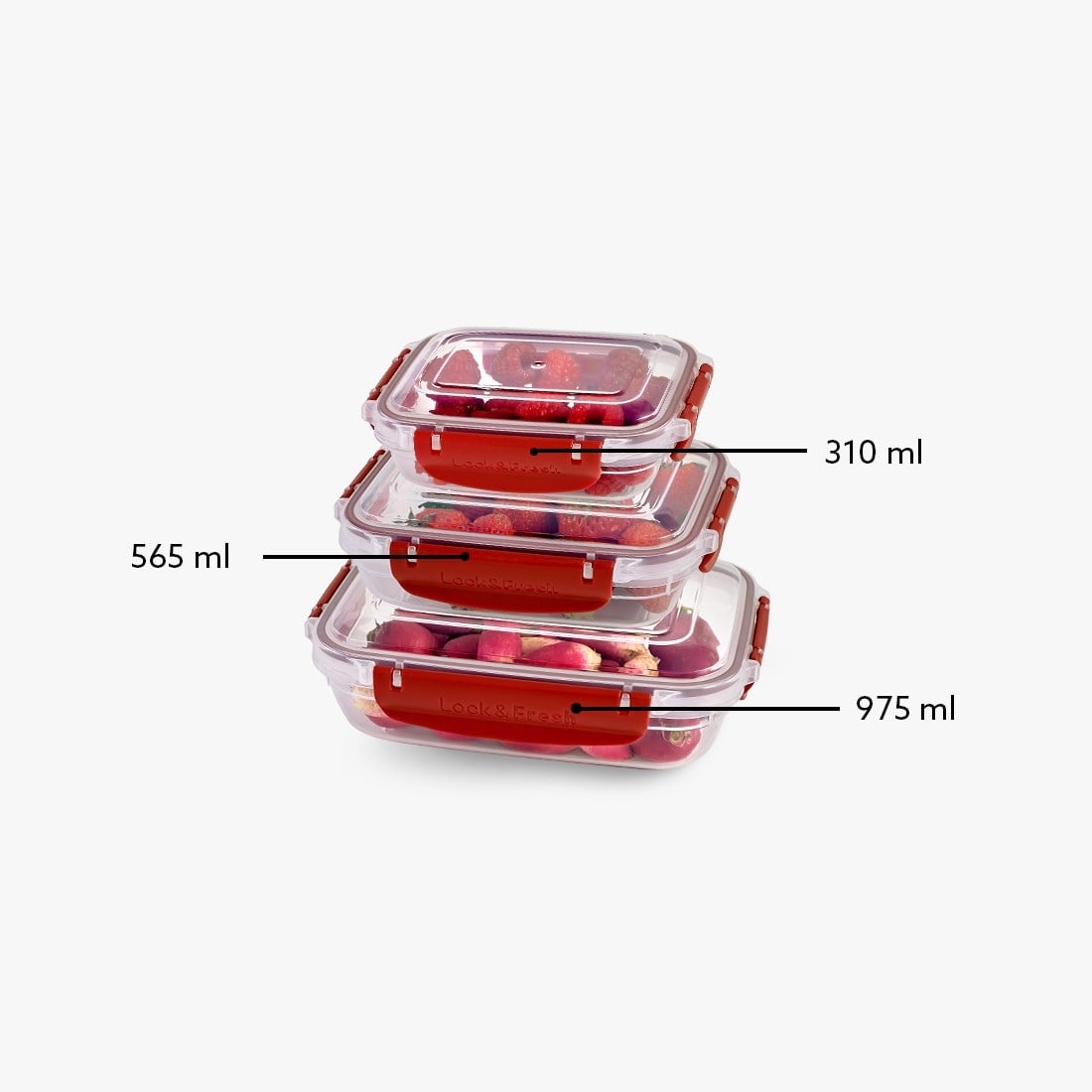 3 Parça Master Dikdörtgen Set (310-565-975 ml)