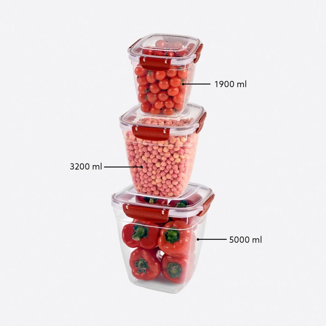 3 Parça Master Kare Set (1900-3200-5000 ml)