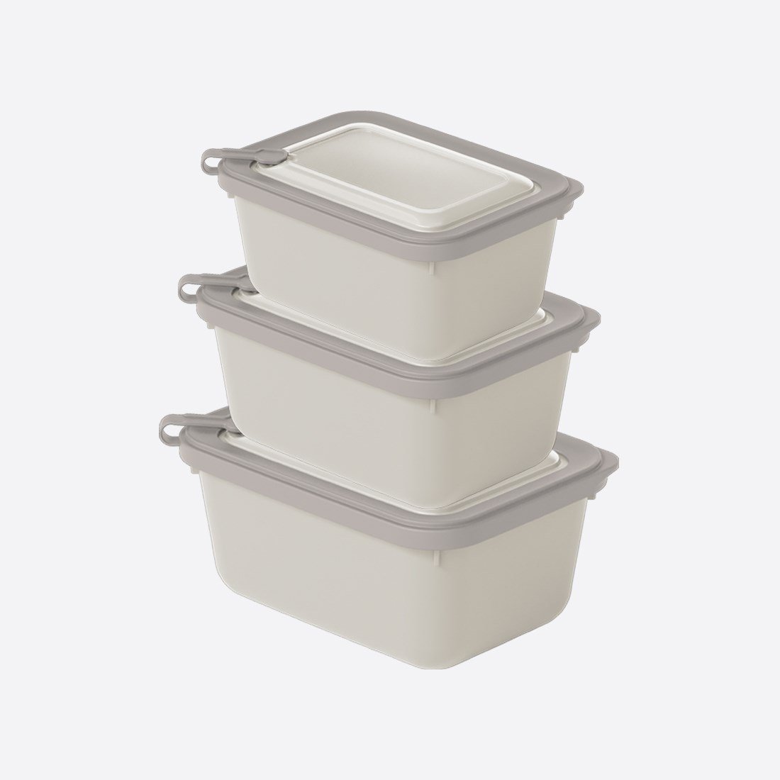 3 Parça MicroSafe Dikdörtgen Set ( 1100-1800-3000 ml )