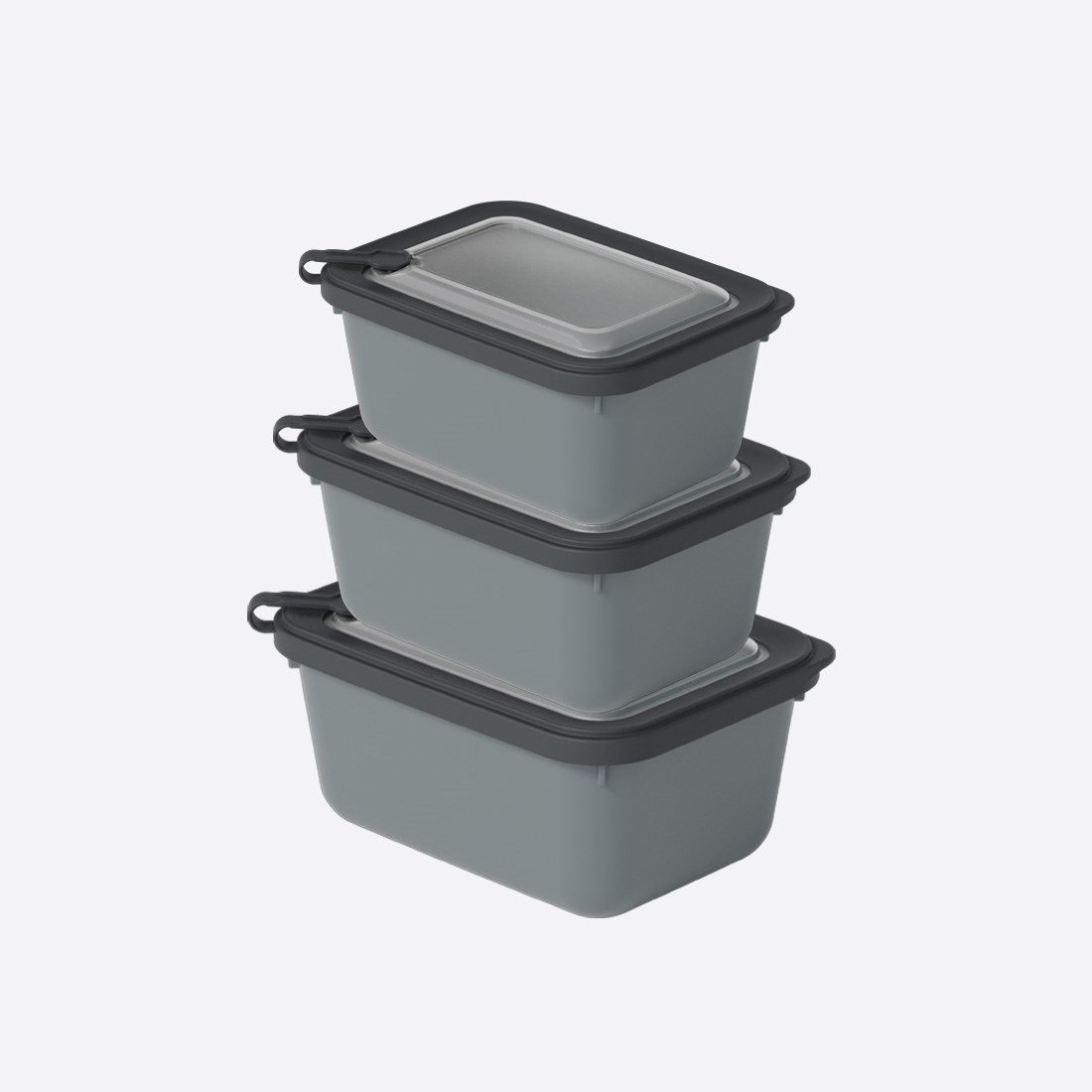 3 Parça MicroSafe Dikdörtgen Set ( 600-1100-1800 ml )