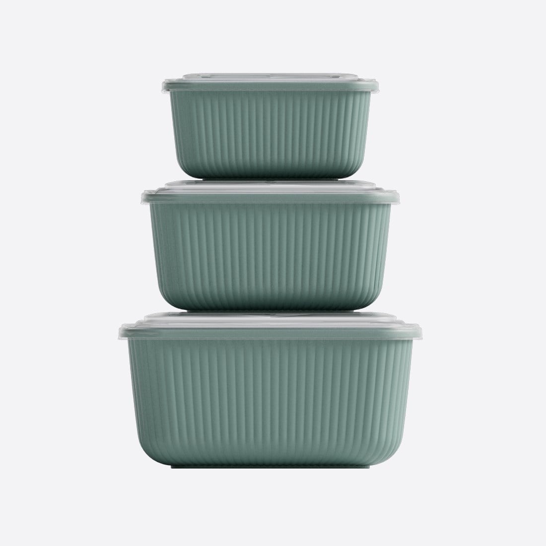 3 Parça Snap Lid Line Dikdörtgen Set (600-1100-1800 ml)