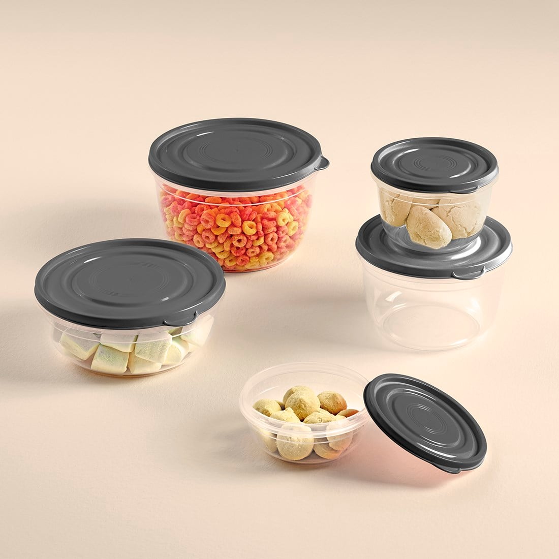 3 Parça Vakum Yuvarlak Set (625-1200-2100 ml)