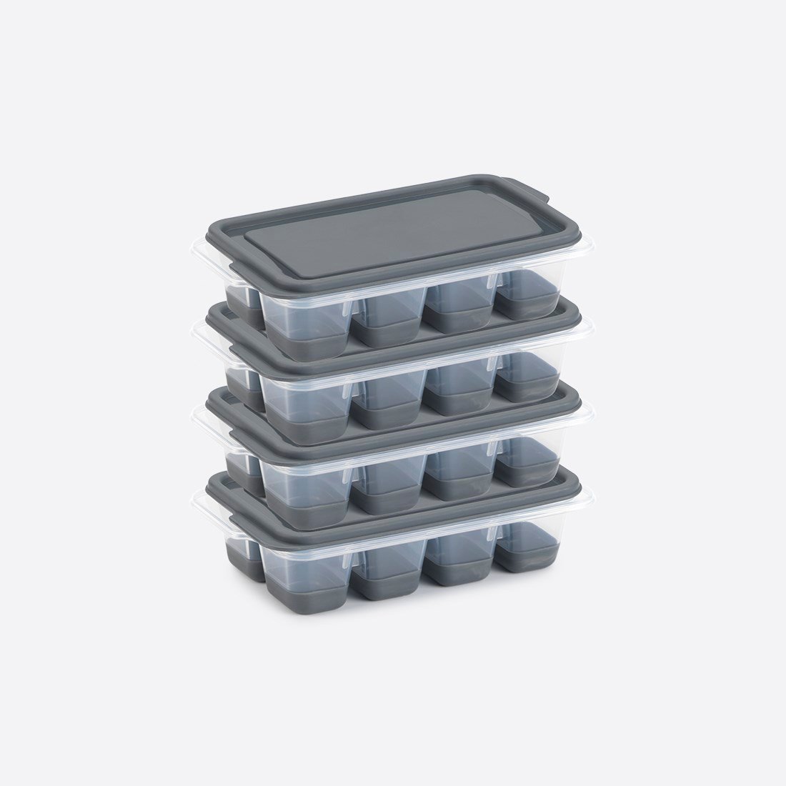 4 lü Mini Kapaklı Silikon Buzluk