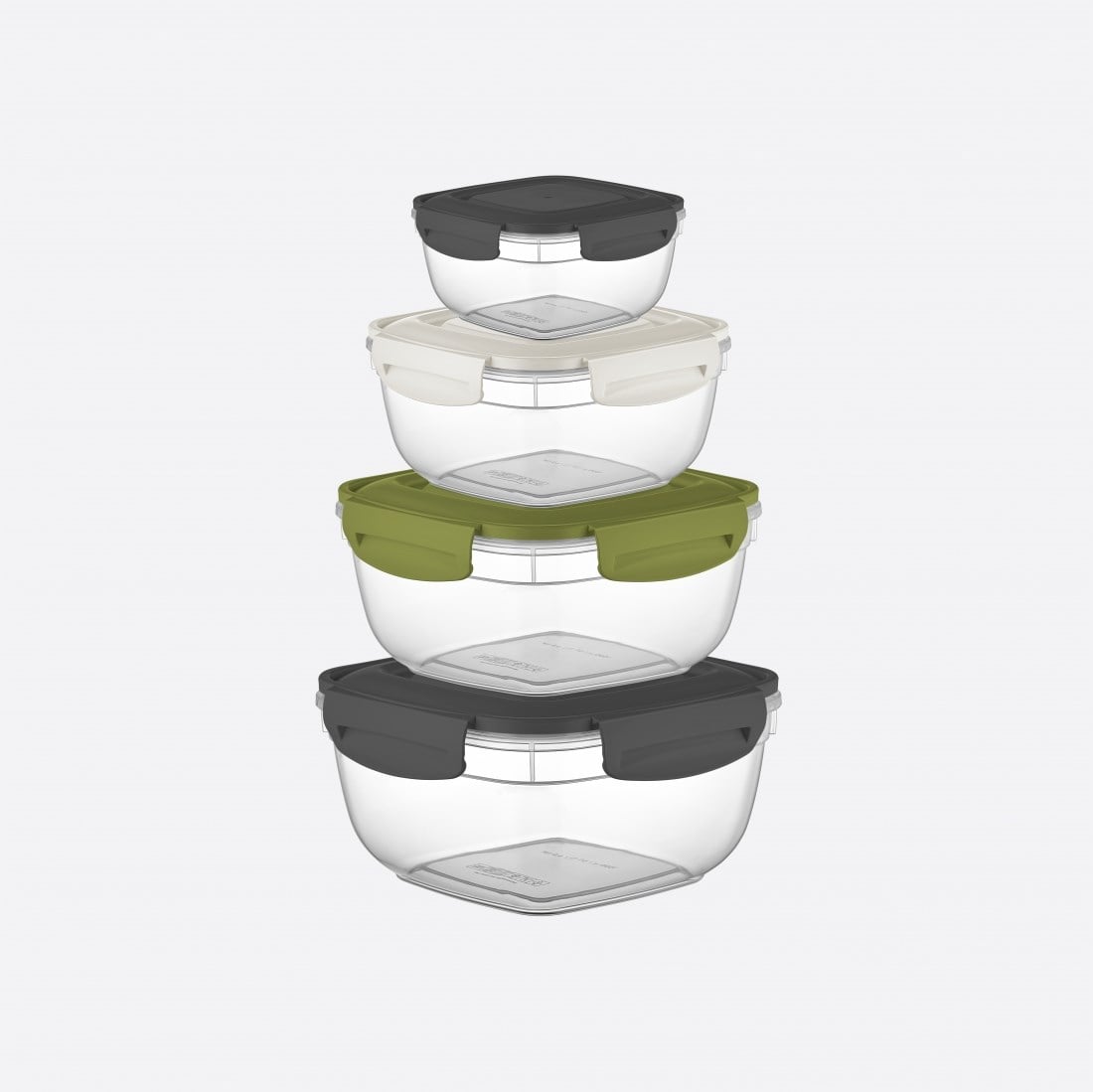 4 Parça Dikdörtgen Fresh Box Set (275-500-900-1500 ml)