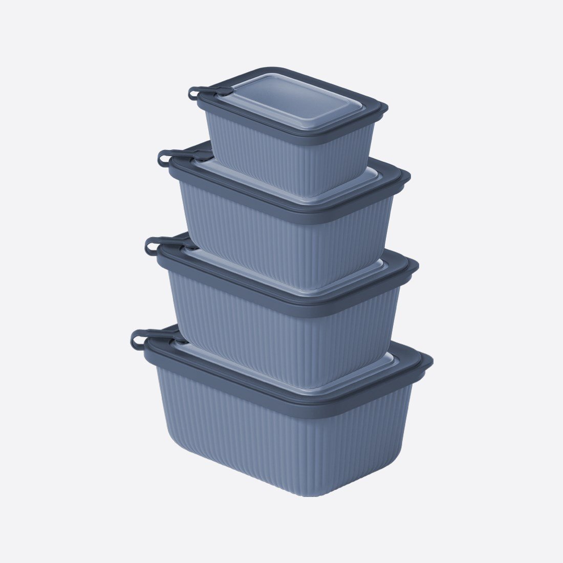 4 Parça MicroLine Dikdörtgen Set ( 600-1100-1800-3000 ml )