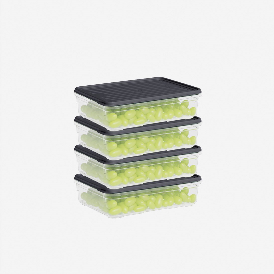 4 Parça Smart Saklama Kabı Set (4 x 1100 ml)
