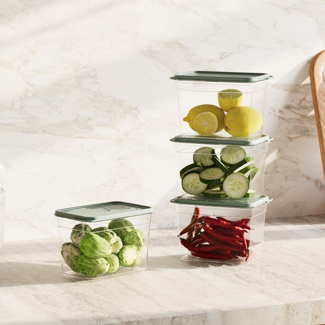 4 Parça Smart Saklama Kabı Set (4 x 950 ml)