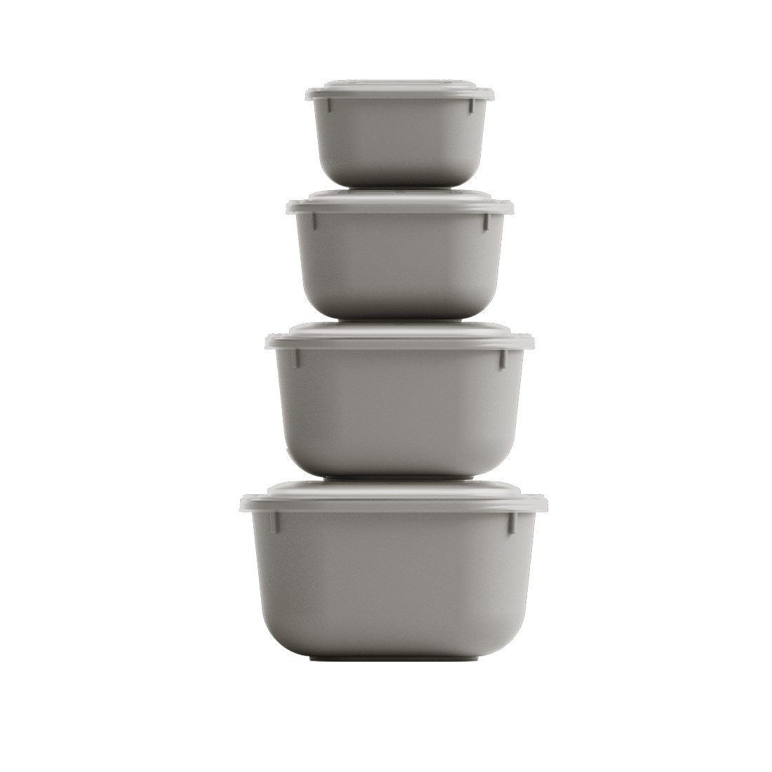 4 Parça Snap Lid Kare Set (600-1100-1800-3000 ml)