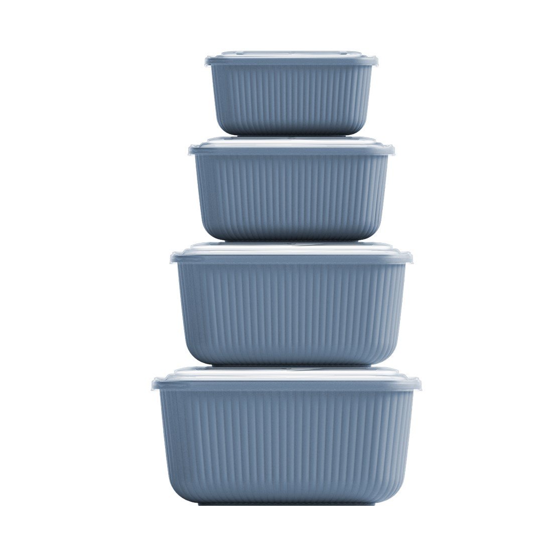 4 Parça Snap Lid Line Dikdörtgen Set (600-1100-1800-3000 ml)