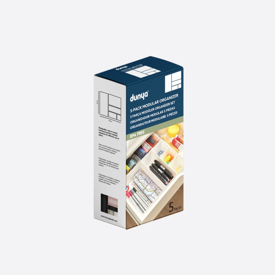5 Parça Modular Organizer Set