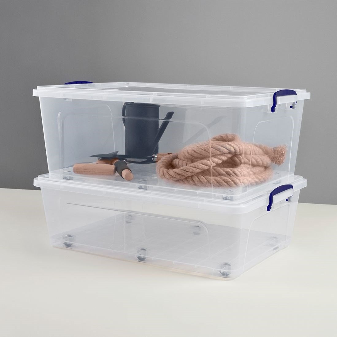 58 L Tekerlekli Clear Box